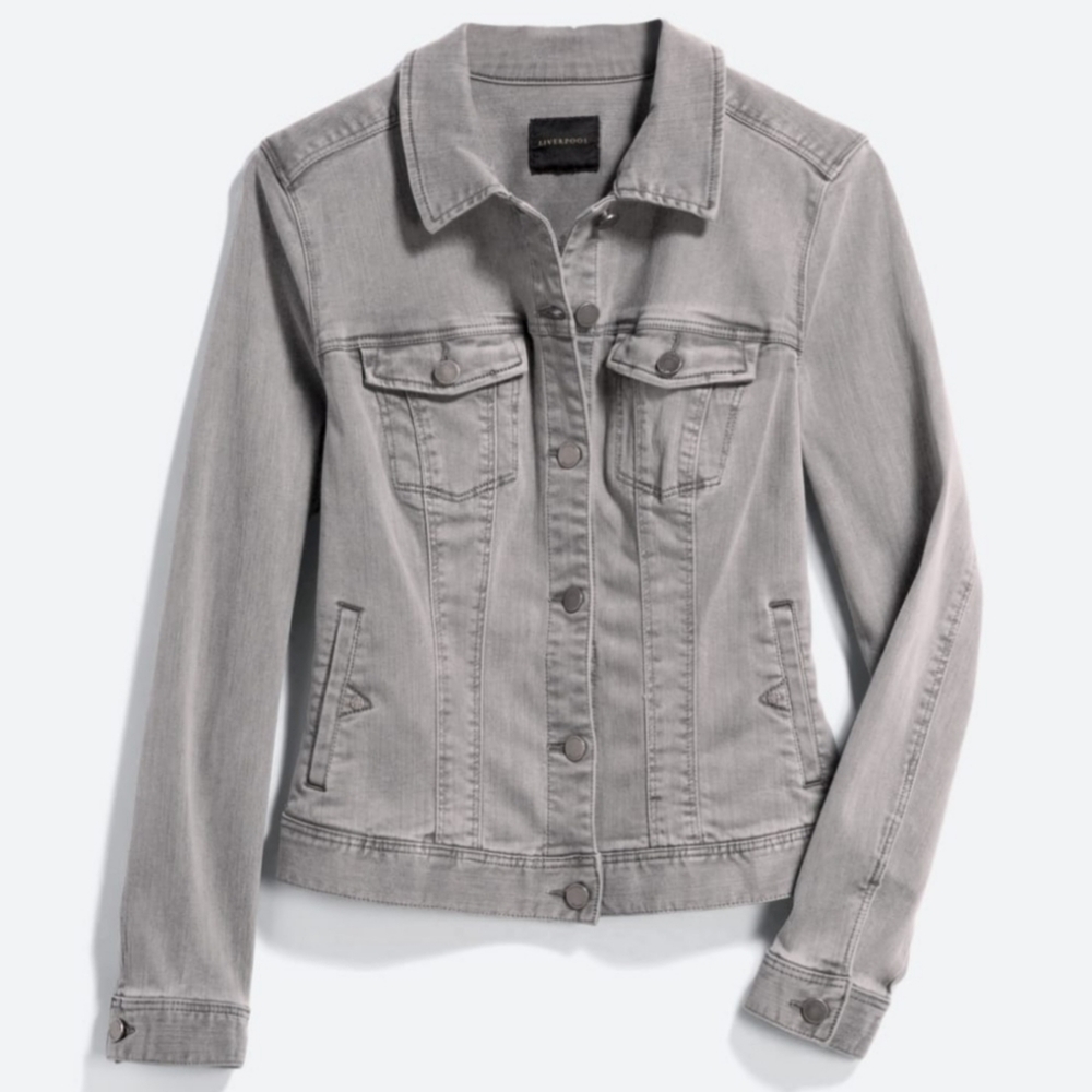 Liverpool Temma Denim Jacket - Light Gray